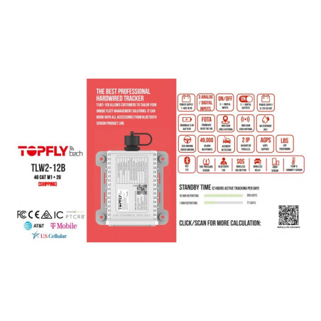 TOPFLY TLW2-12B Trailer Tracker